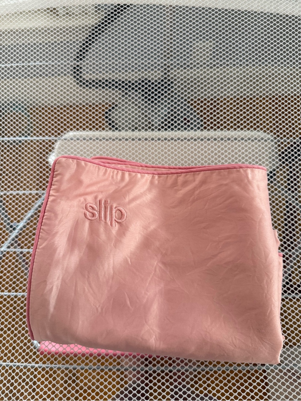 slip Silk Pillowcase- light pink color with box included
